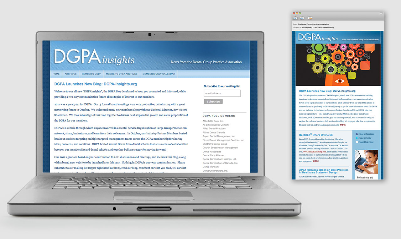 DGPA eNewsletter and Blog.